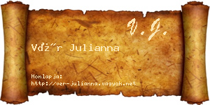 Vér Julianna névjegykártya